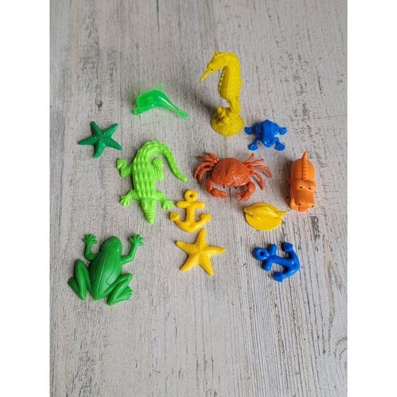 Aquatic animal sea variety toy set sea horse star fish anchor - Picture 2 of 6